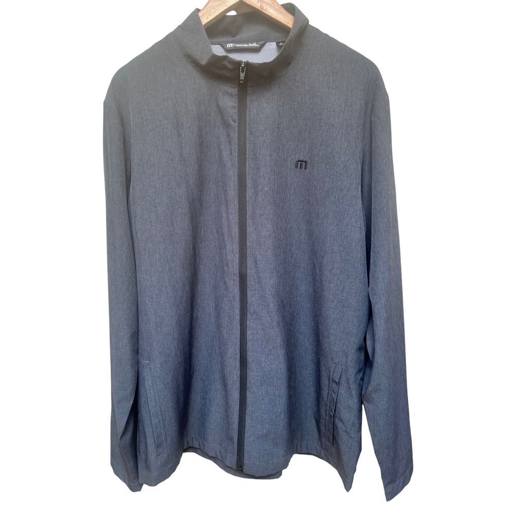 Travis Mathew Mens Gray Lightweight Golf jacket w/ New Haven country club logo L